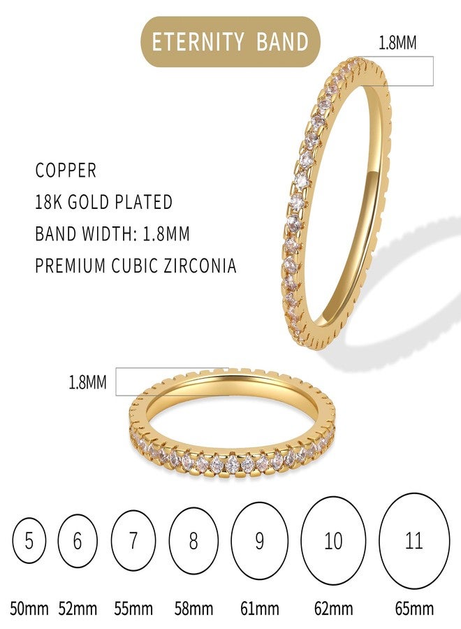AIPULIDUO Women's gold rings, 18k white gold plated, set with round cubic zirconia (Cz) gemstones. These stackable rings are exquisite gifts for special occasions such as birthdays and weddings - Image 5